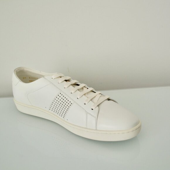 NIB SAINT LAURENT MENS STUDDED LEATHER SNEAKERS